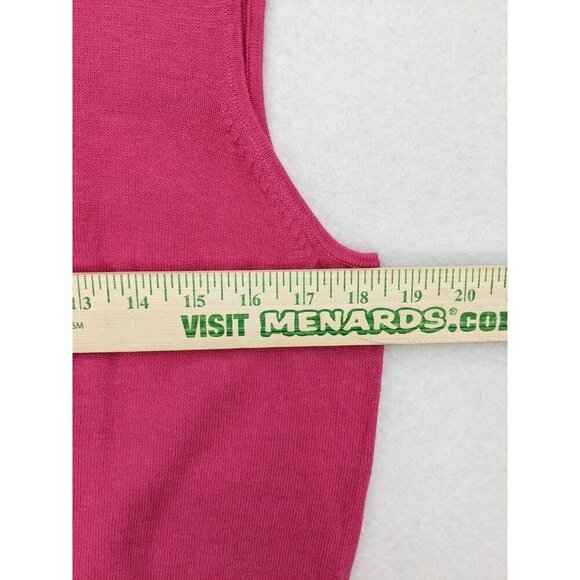 Judith Hart Women's Sweater Size L Pink Sleeveless Beaded Neckline - Picture 10 of 14